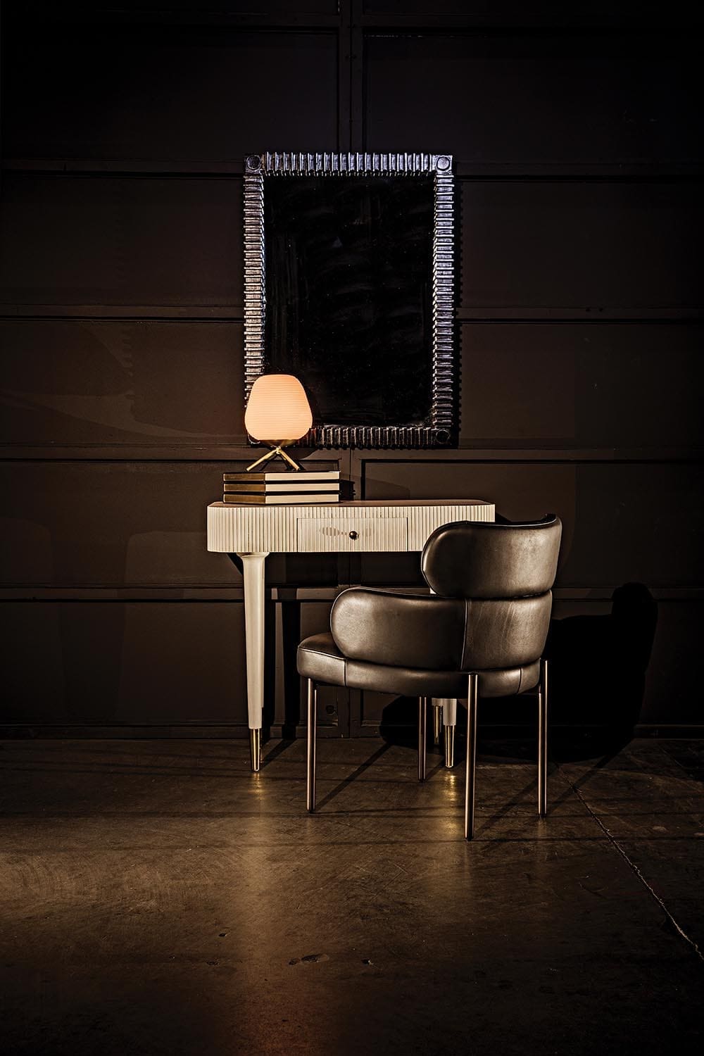 Celine Desk/Side Table in White Wash — Noir Furniture