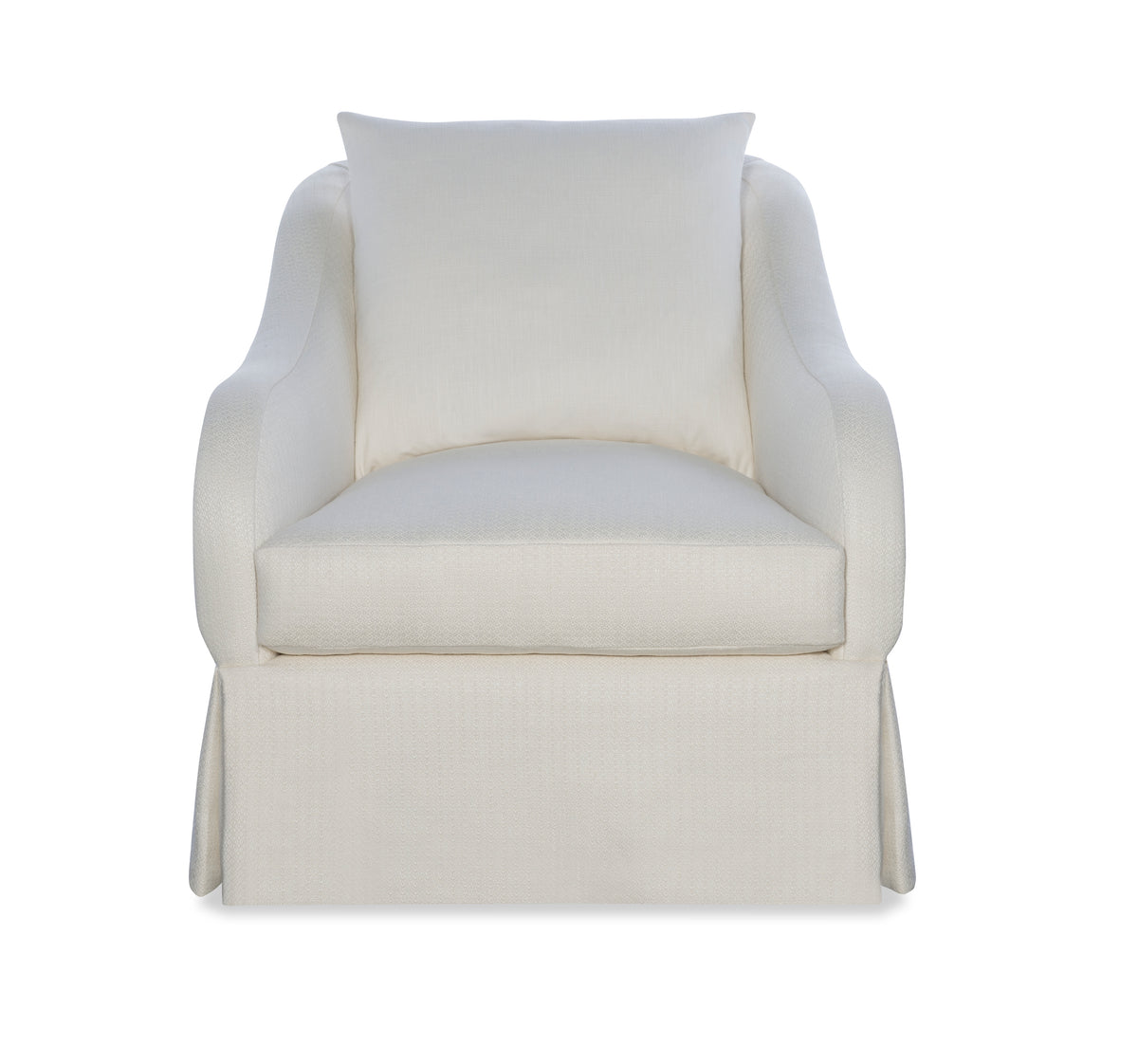 Marcel Skirted Swivel Chair