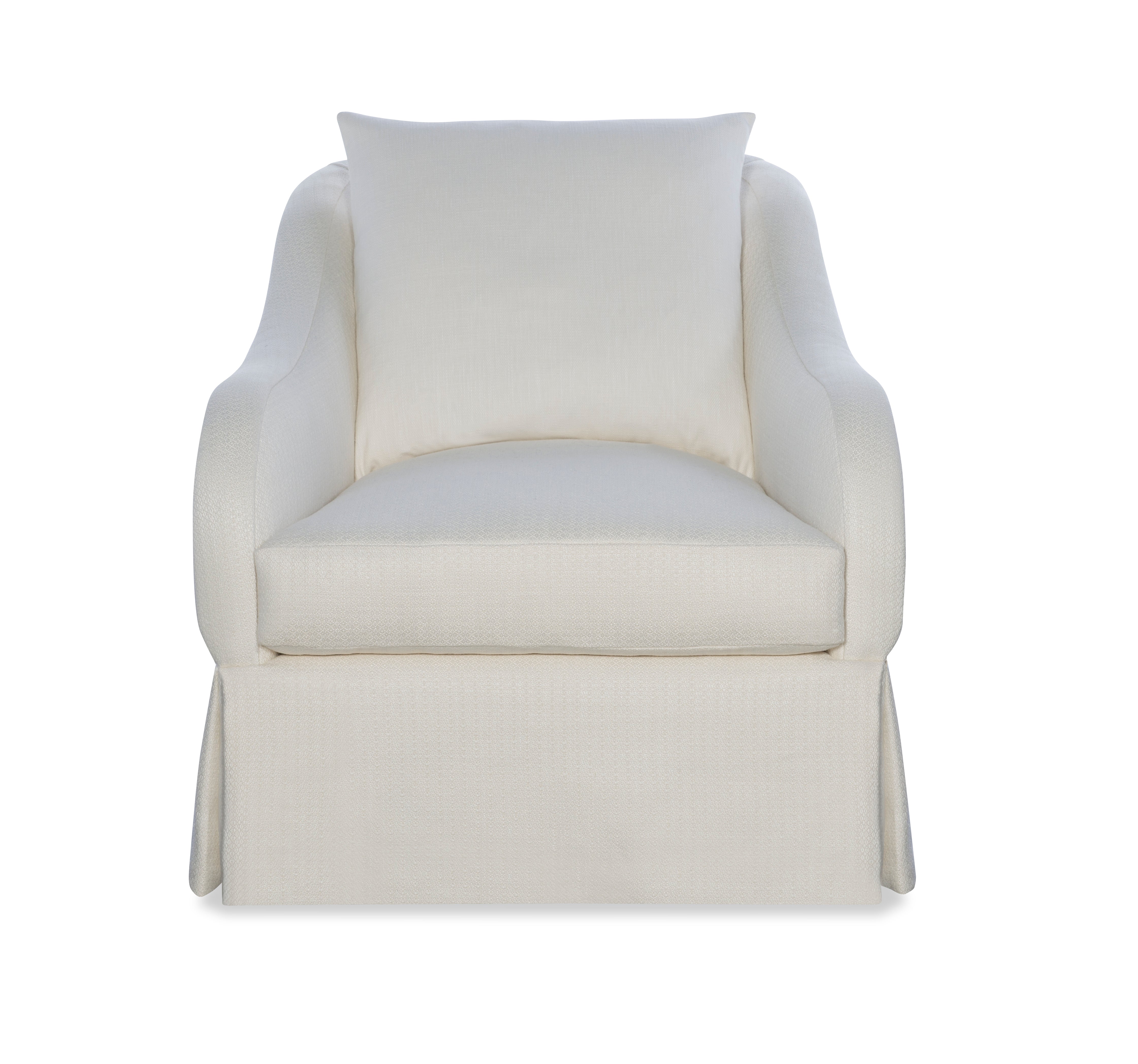 Marcel Skirted Swivel Chair