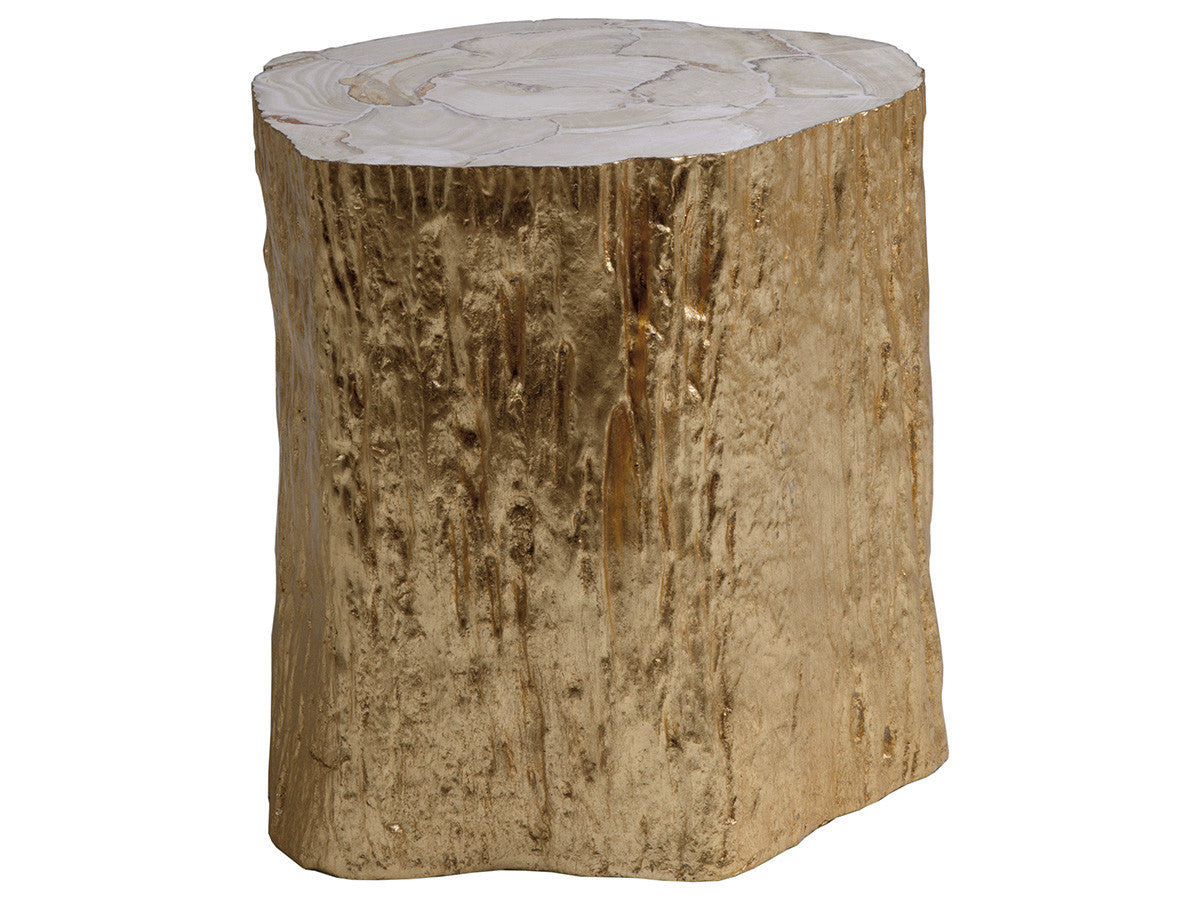 Trunk Segment Spot Table - Gold Leaf