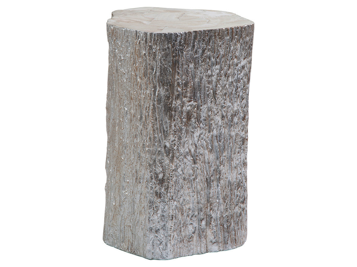 Trunk Segment Accent Table - Silver Leaf