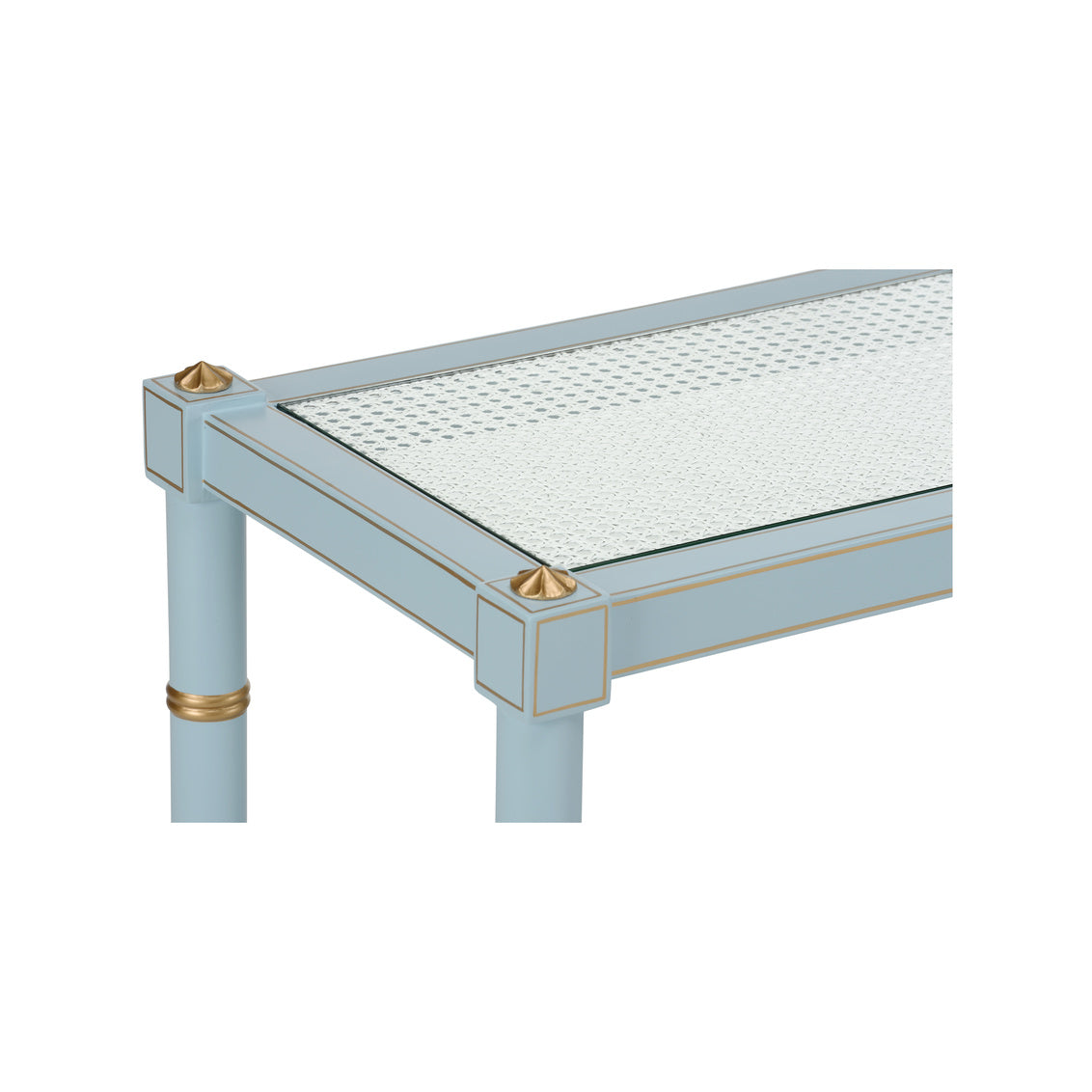Conner Cane Console - Blue