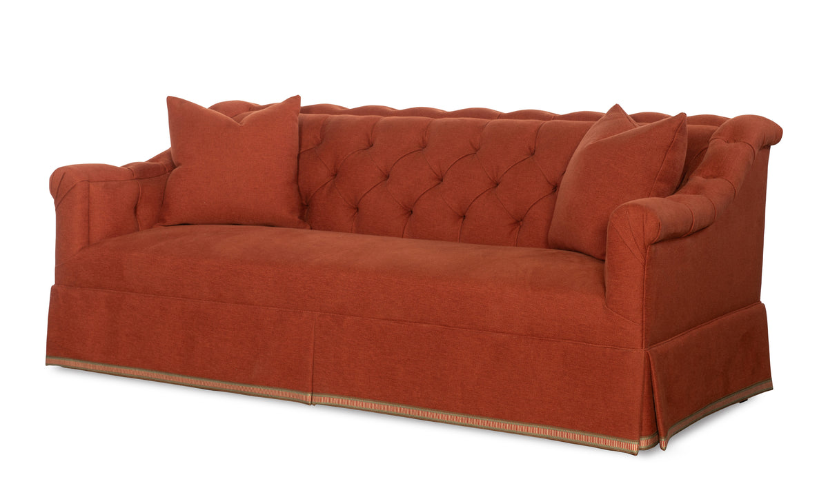 Elizabeth Tufted Skirted Sofa