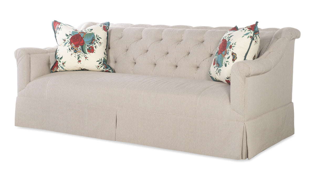 Elizabeth Tufted Skirted Sofa