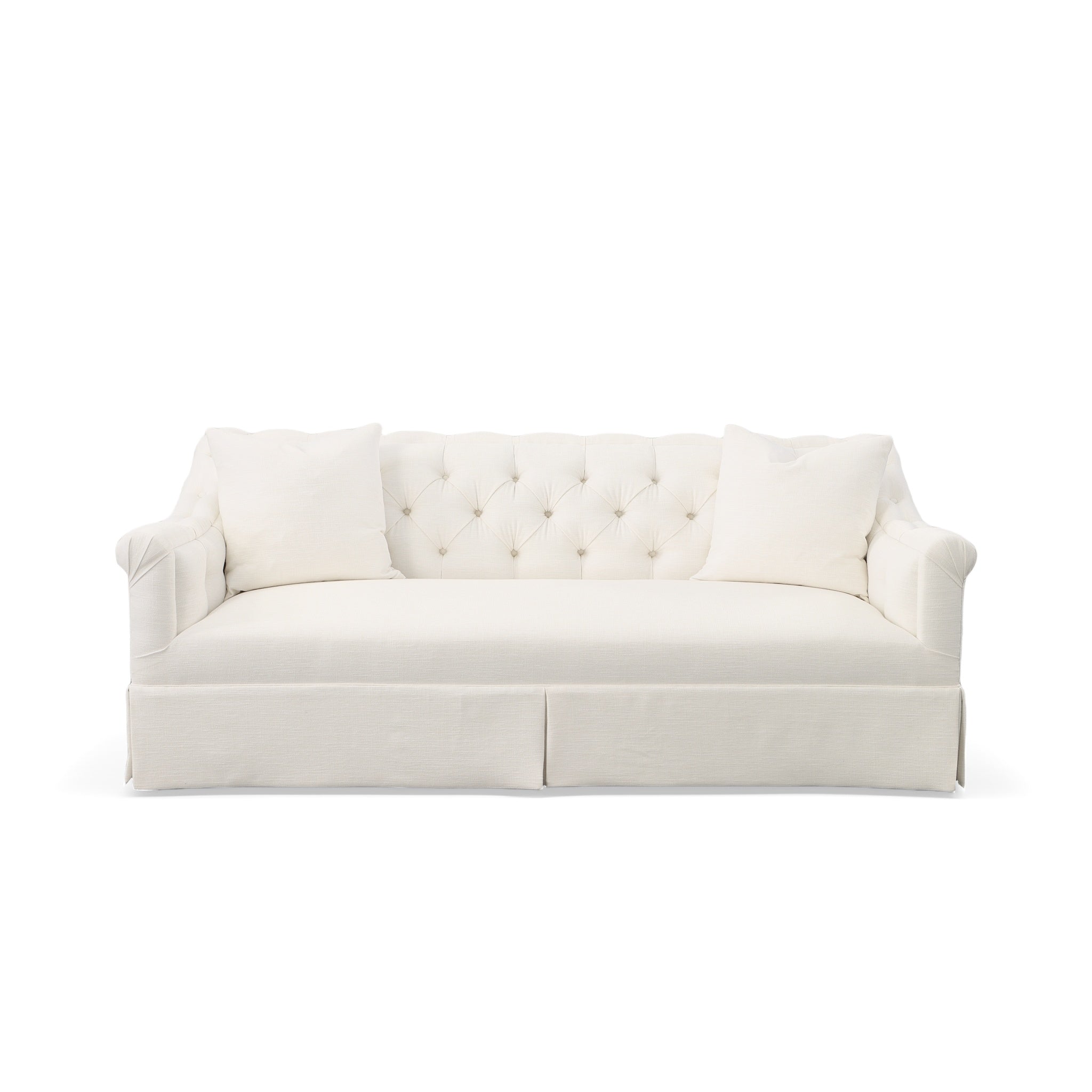Elizabeth Tufted Skirted Sofa