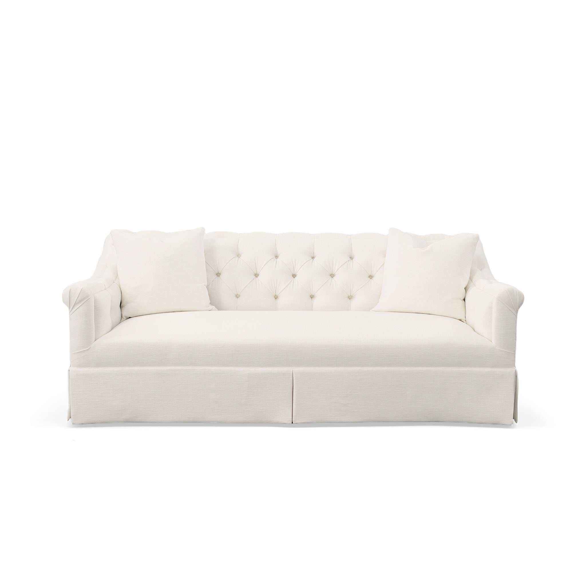 Elizabeth Tufted Skirted Sofa