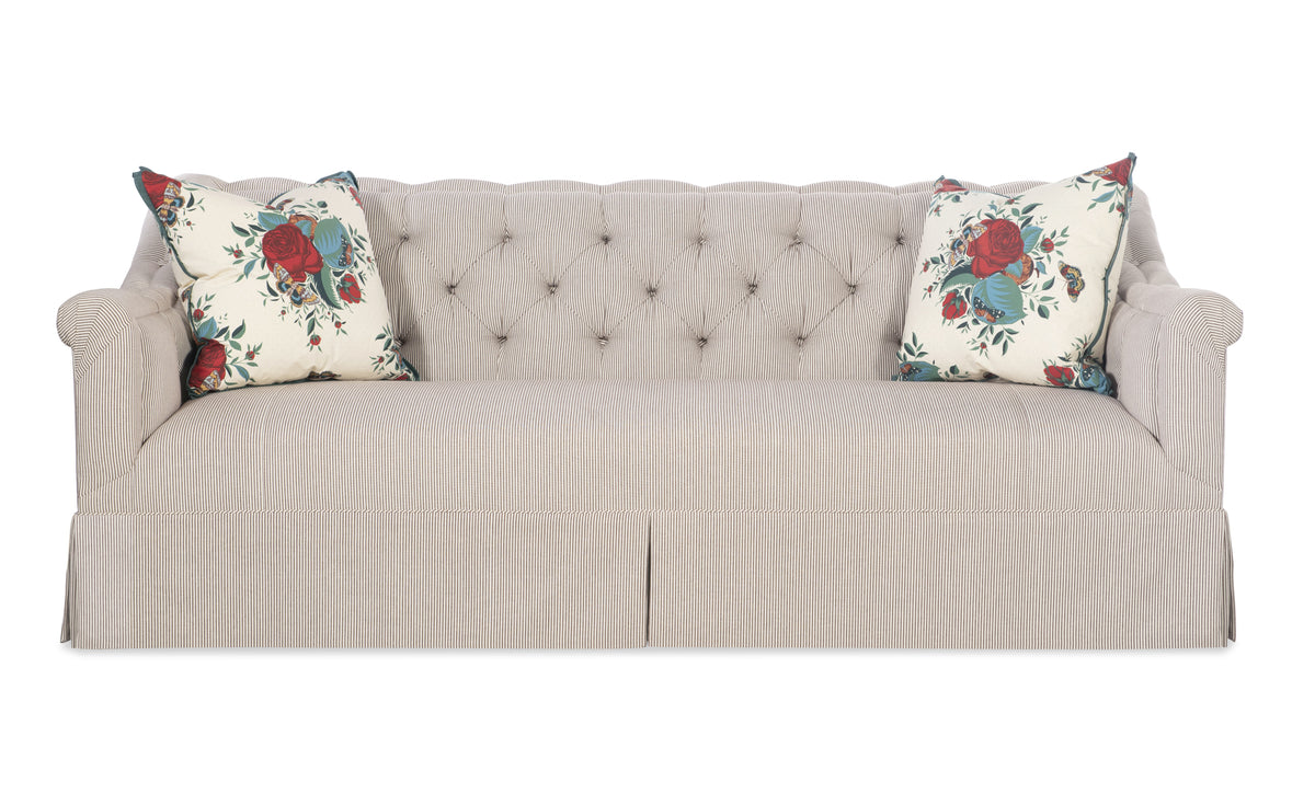 Elizabeth Tufted Skirted Sofa