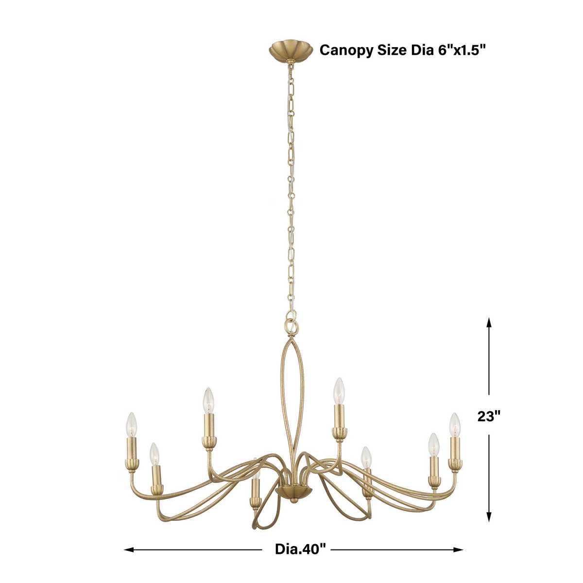Corella, 8 Lt Chandelier
