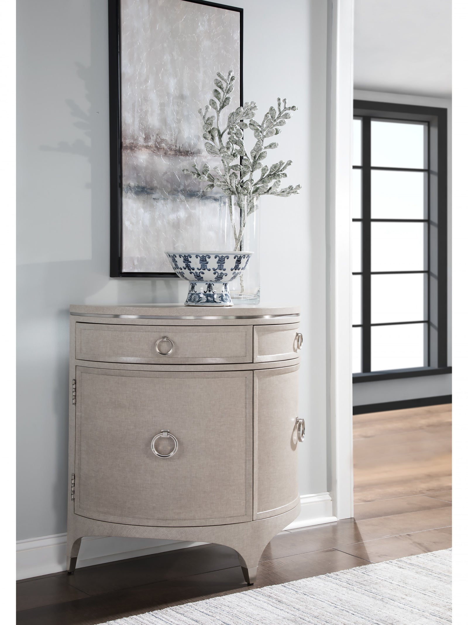 Zeitgeist Linen Demilune Chest