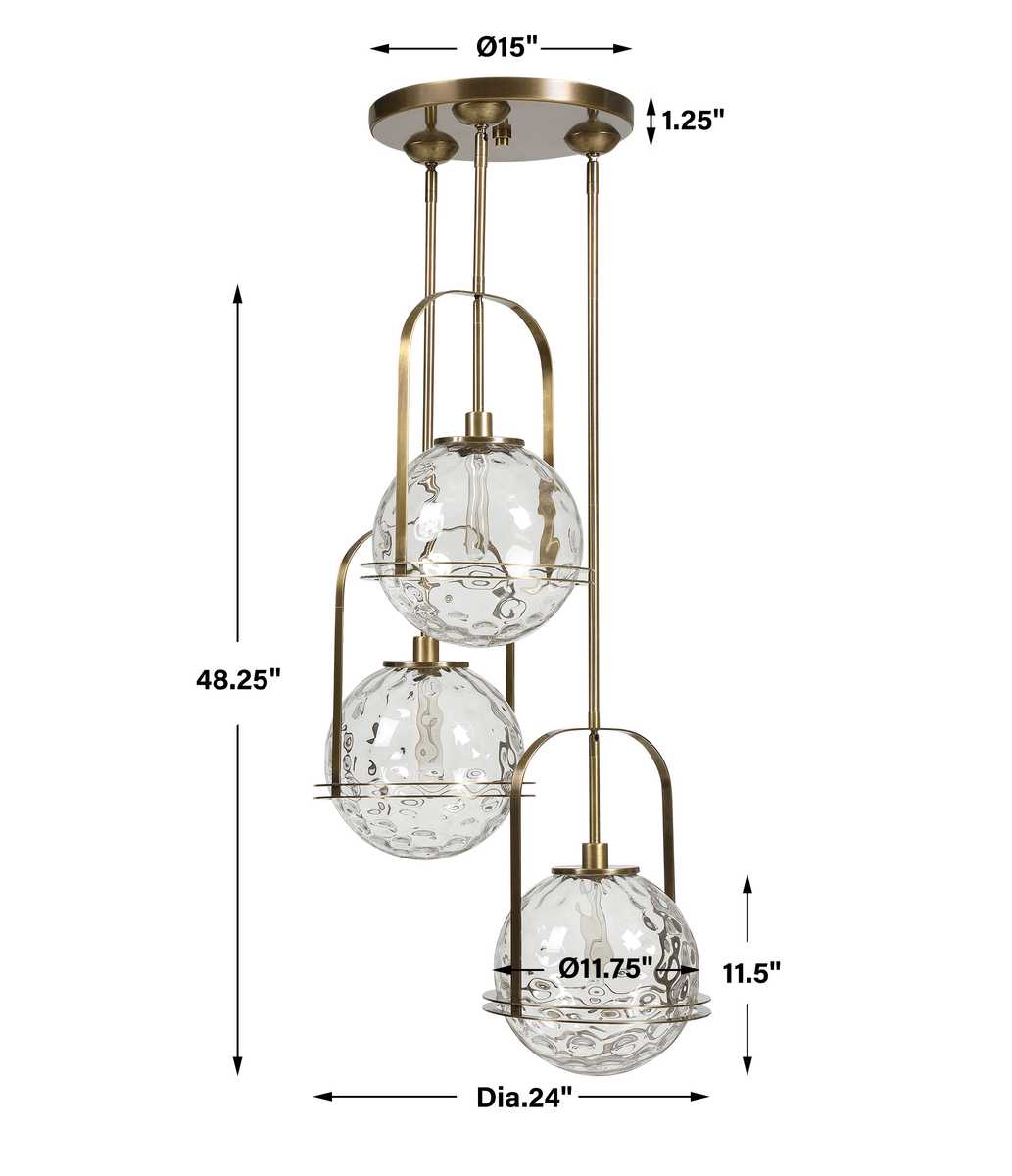 Mimas, 3 Lt Cluster Pendant