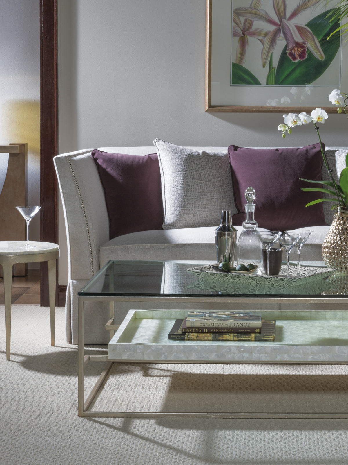 Cumulus Capiz Large Rectangular Cocktail Table