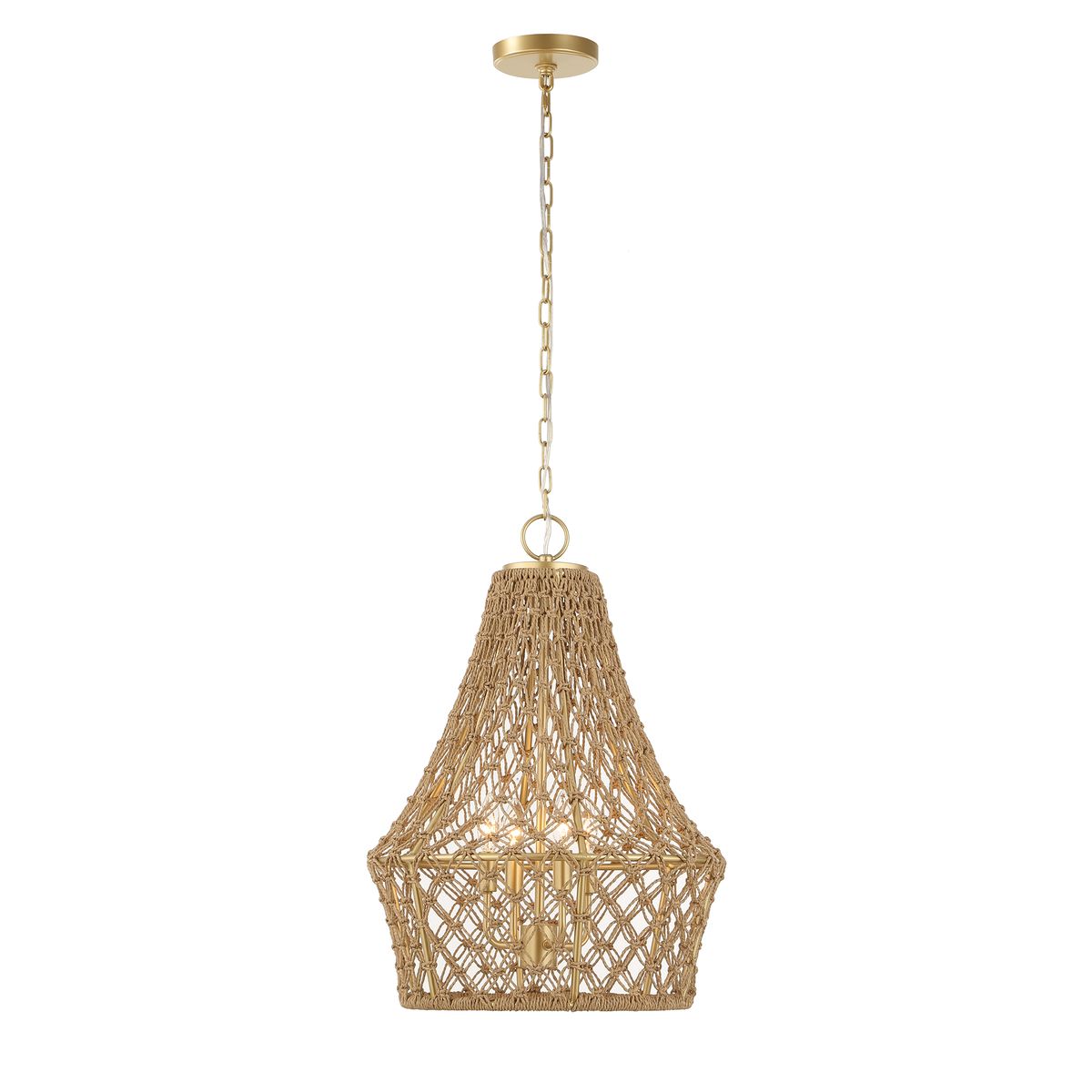 Macrame, 4 Lt Pendant