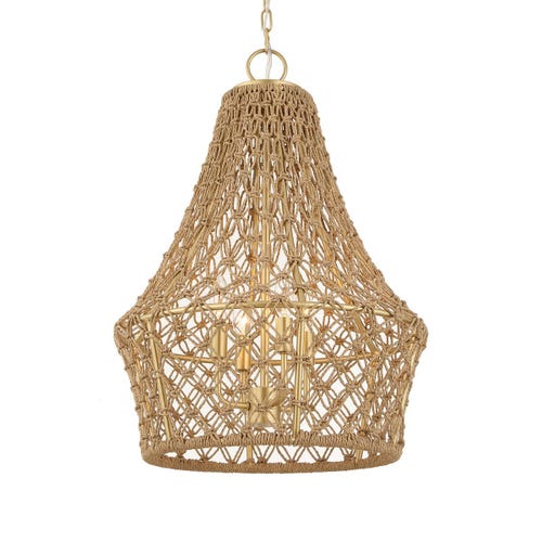 Macrame, 4 Lt Pendant