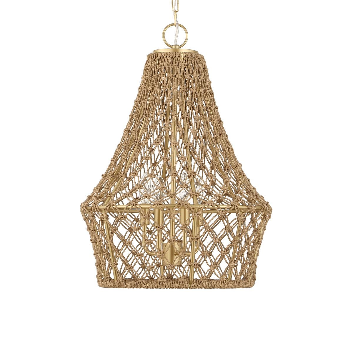 Macrame, 4 Lt Pendant