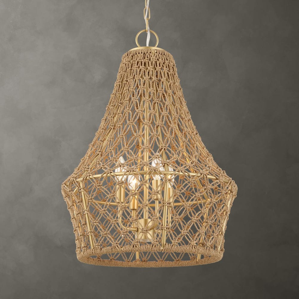 Macrame, 4 Lt Pendant