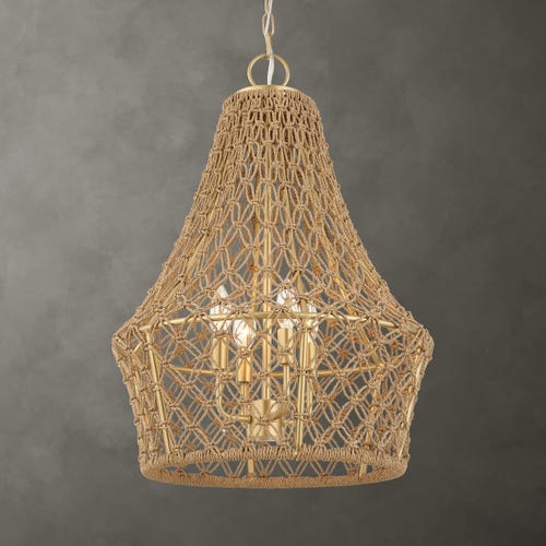 Macrame, 4 Lt Pendant
