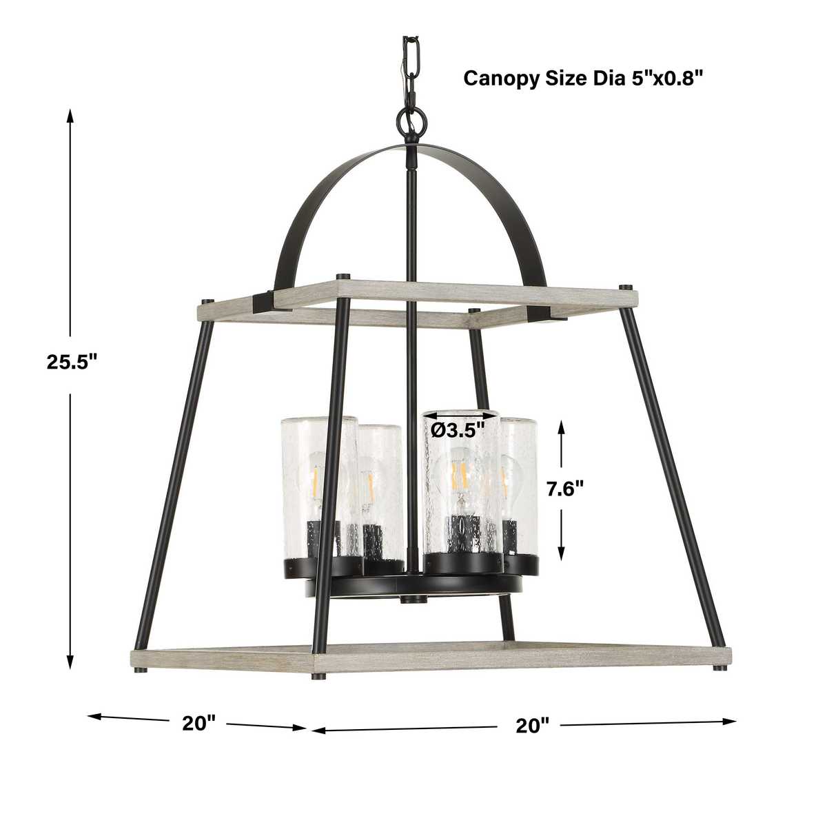 Edgecomb, 4 Lt Indoor-Outdoor Pendant