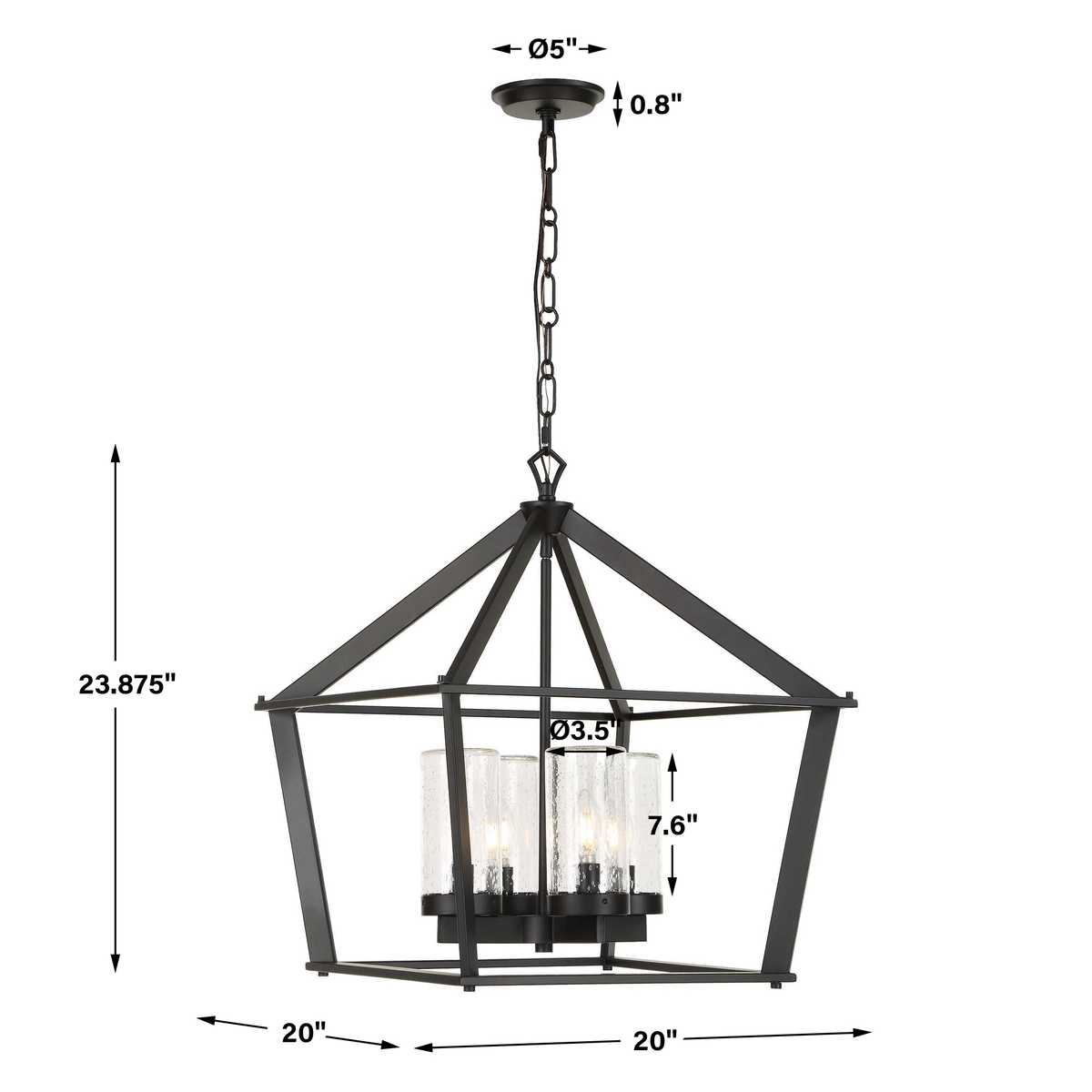 Evanston, 4 Lt Indoor-Outdoor Pendant