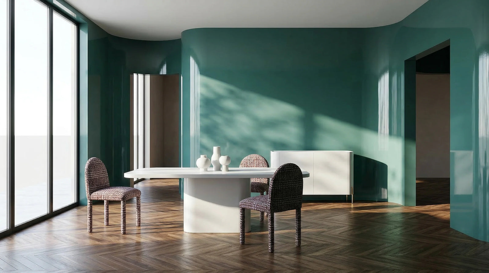 Atom Dining Table - Latte