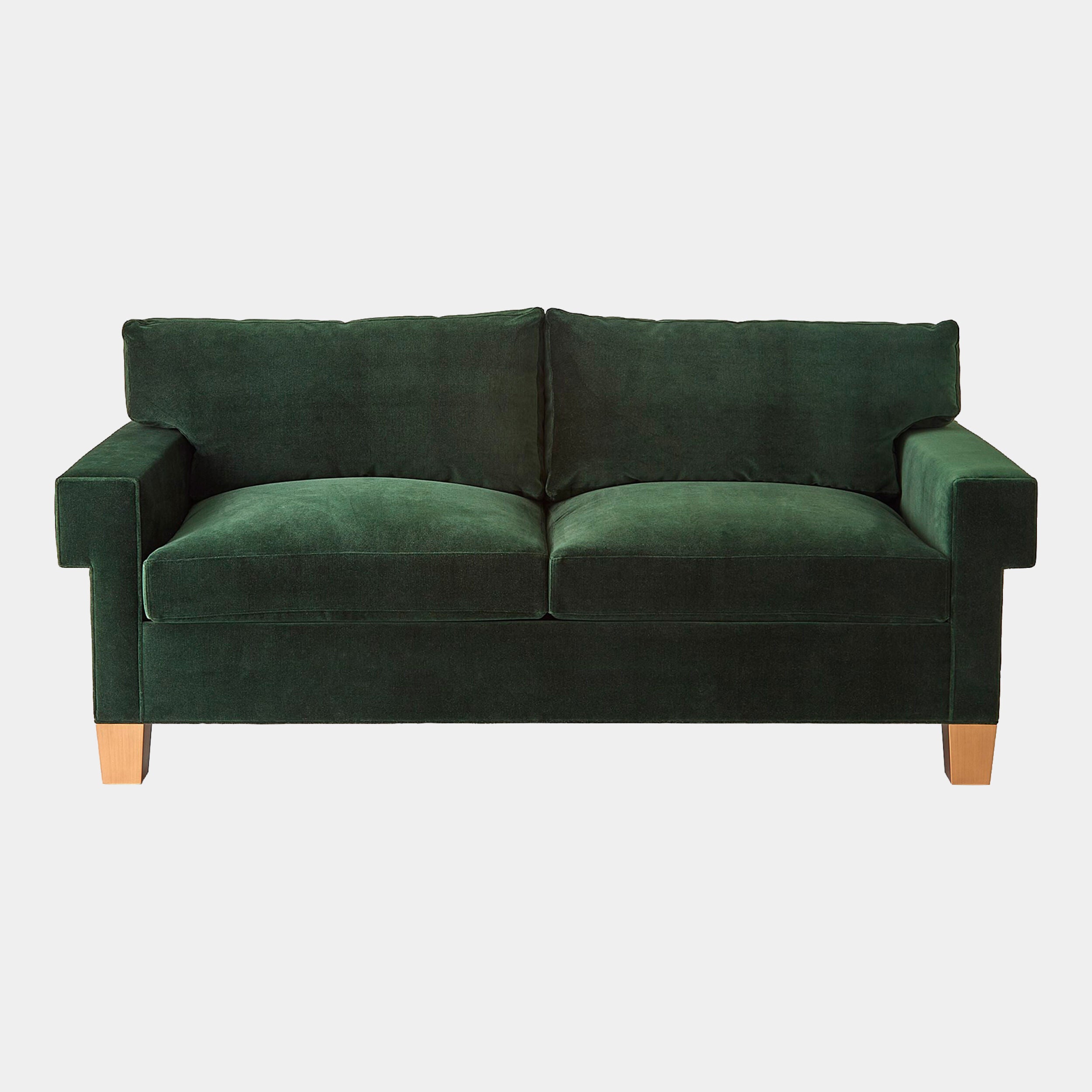 Zosia Sqaure Arm Sofa-Green Velvet