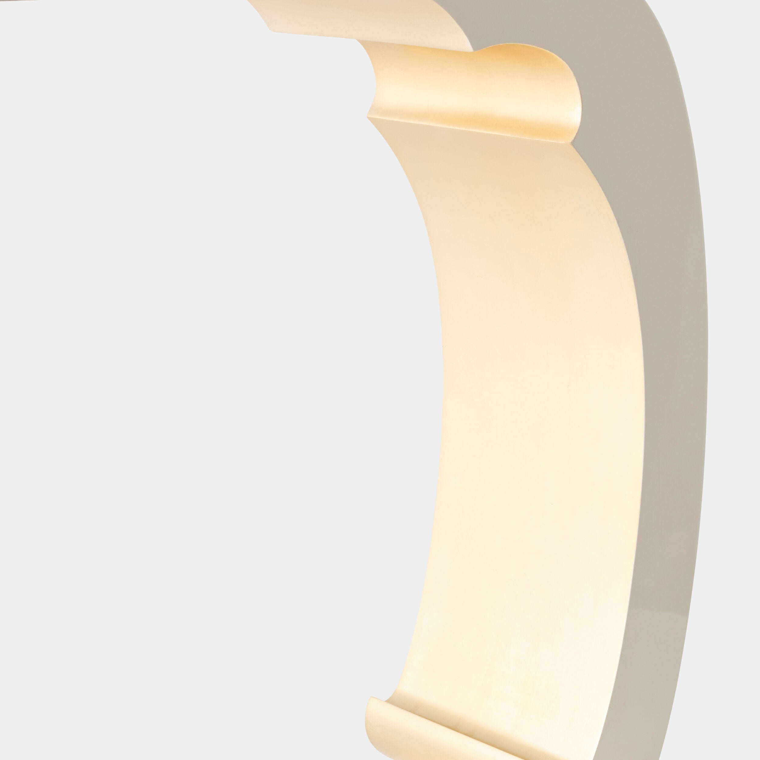 Mei Slice Console-Ivory Gloss/Rose Silver Leaf