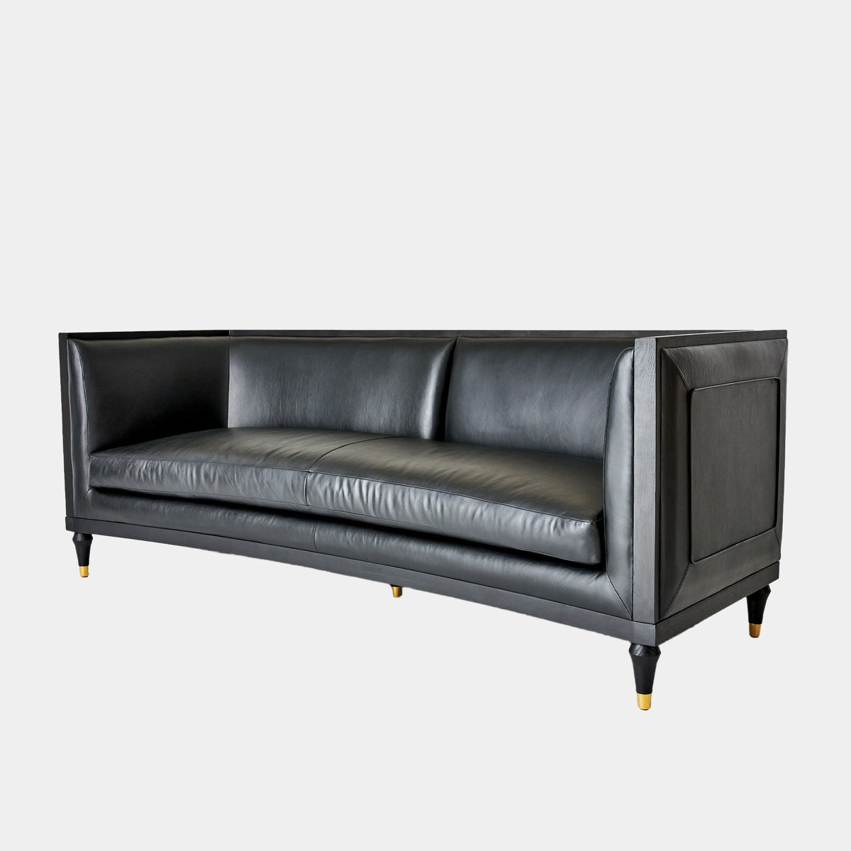 Arc Sofa-Black Leather