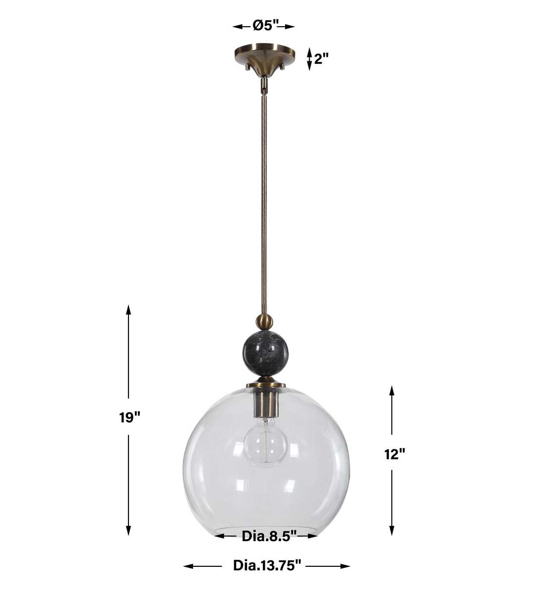 Mendota, 1 Lt Pendant