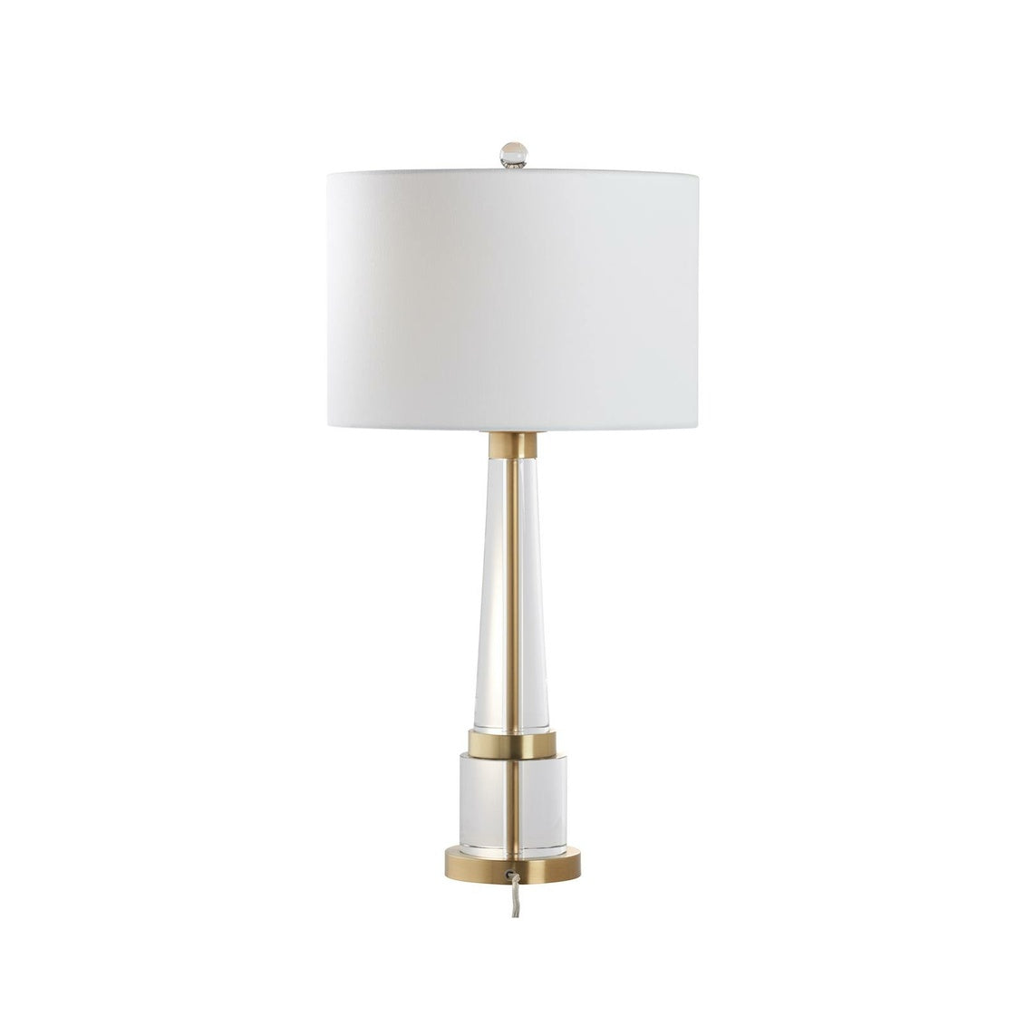 Cleo Table Lamp in Clear/Brushed Brass / Crystal - Chelsea House