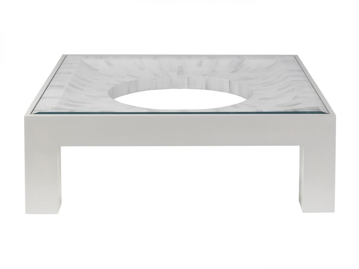 Elation White Square Cocktail Table