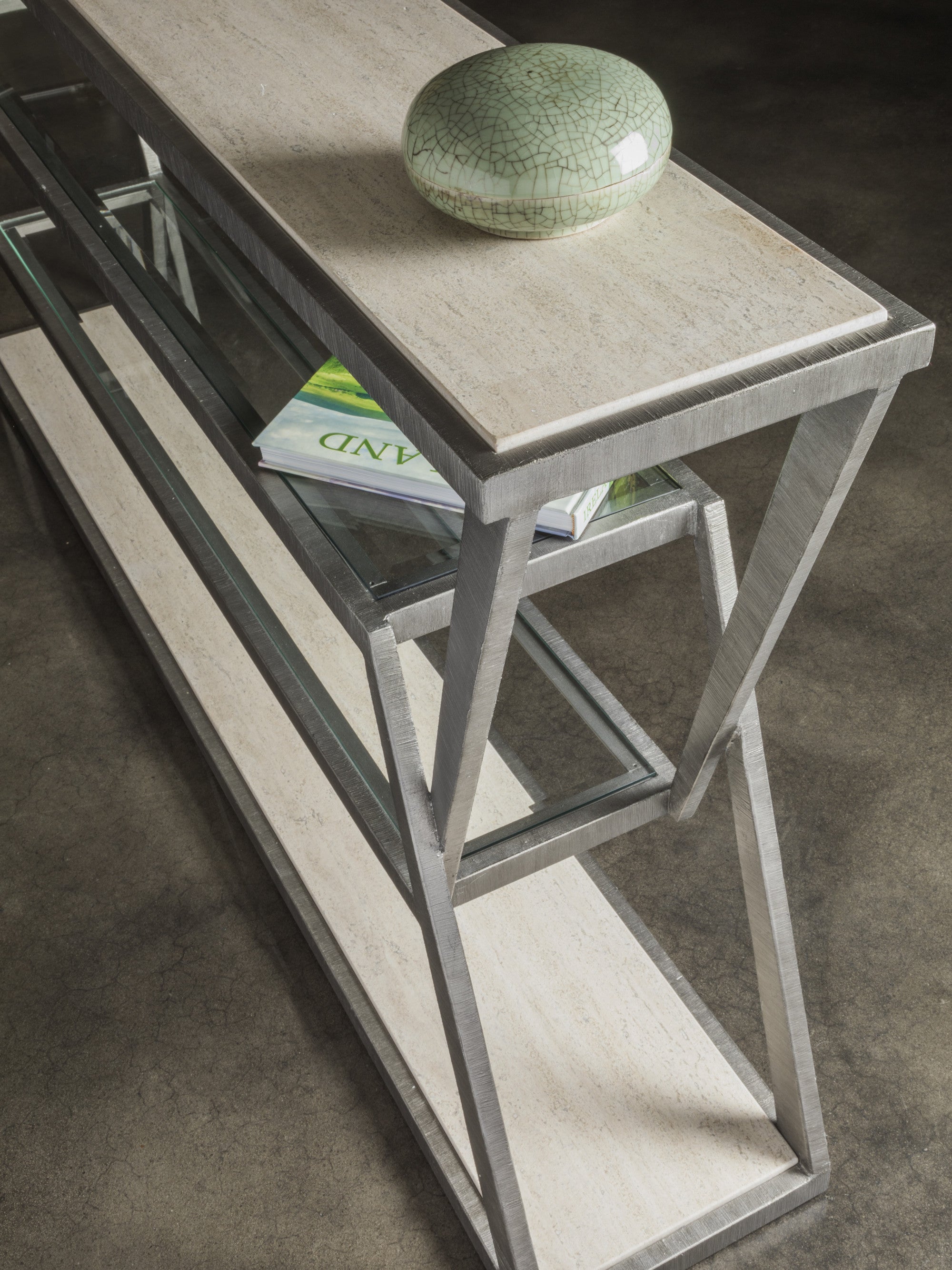 Adamo Silver Gray Console