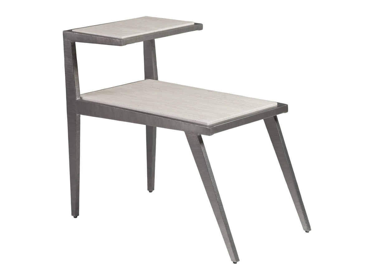 Adamo Silver Gray Side Table