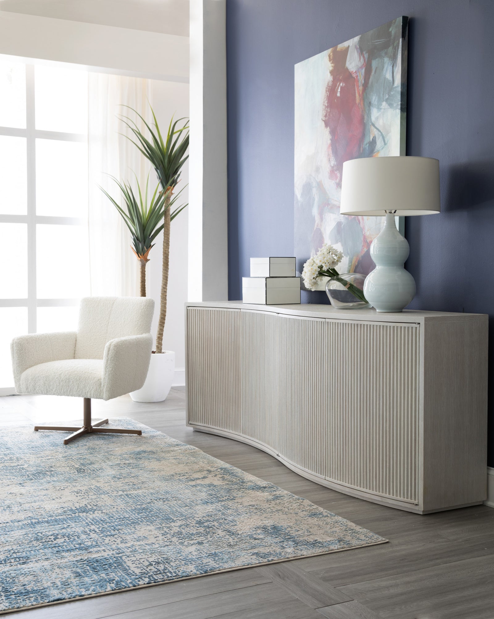 Misty Gray Mavericks  Media Console