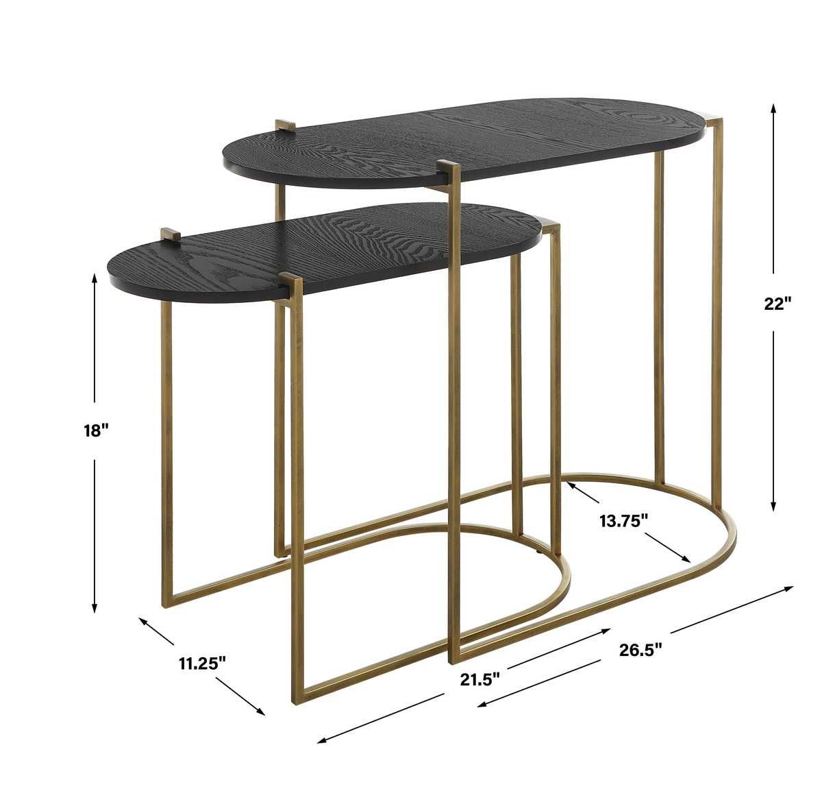 Aztec Nesting Tables, S/2 – Furniture by Uttermost | Sutter & Vale