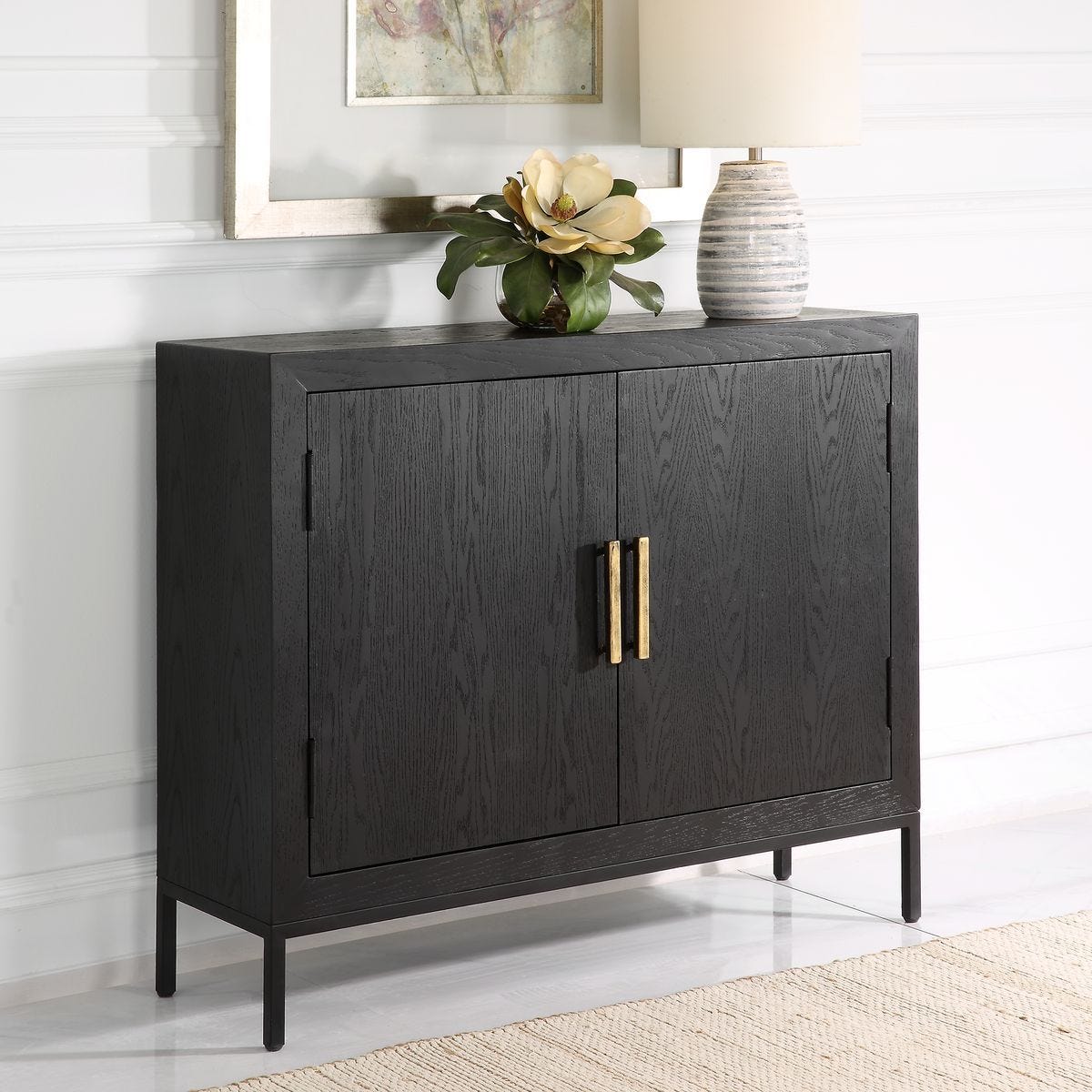 Front Range 2 Door Cabinet, Black – Furniture by Uttermost | Sutter & Vale