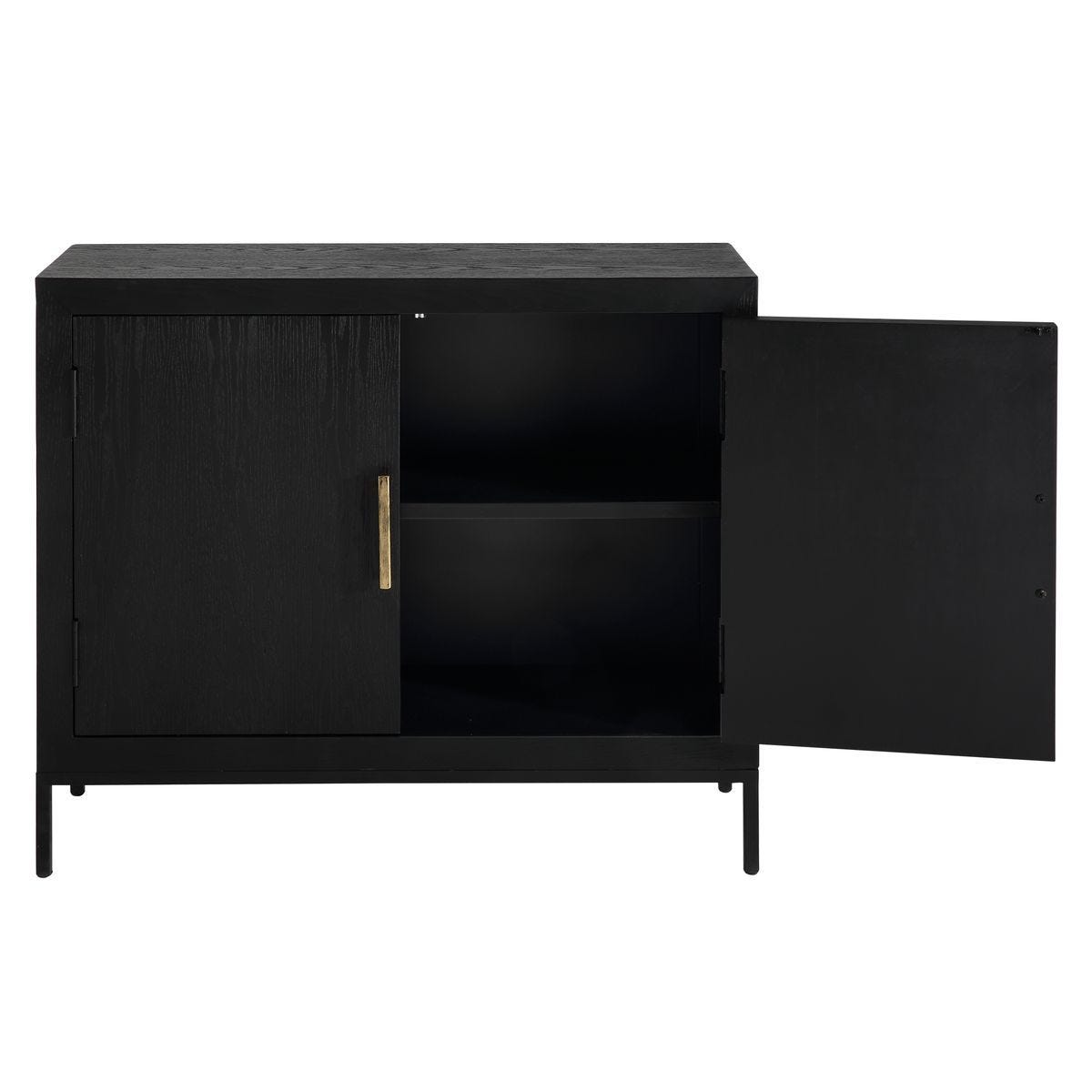 Front Range 2 Door Cabinet, Black – Furniture by Uttermost | Sutter & Vale