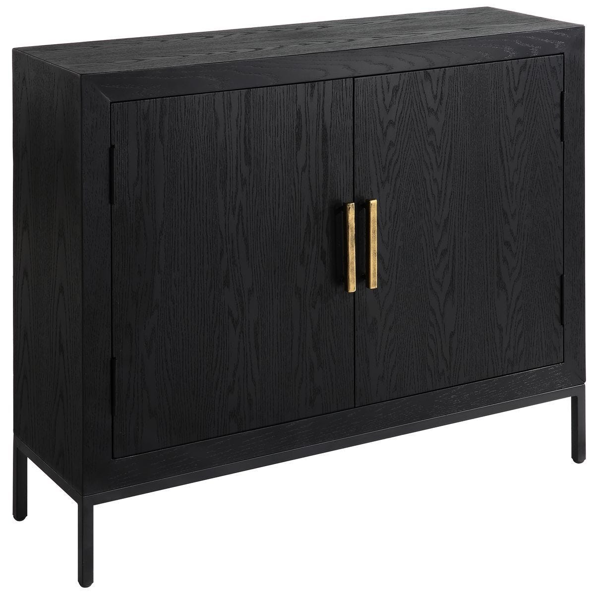 Front Range 2 Door Cabinet, Black – Furniture by Uttermost | Sutter & Vale