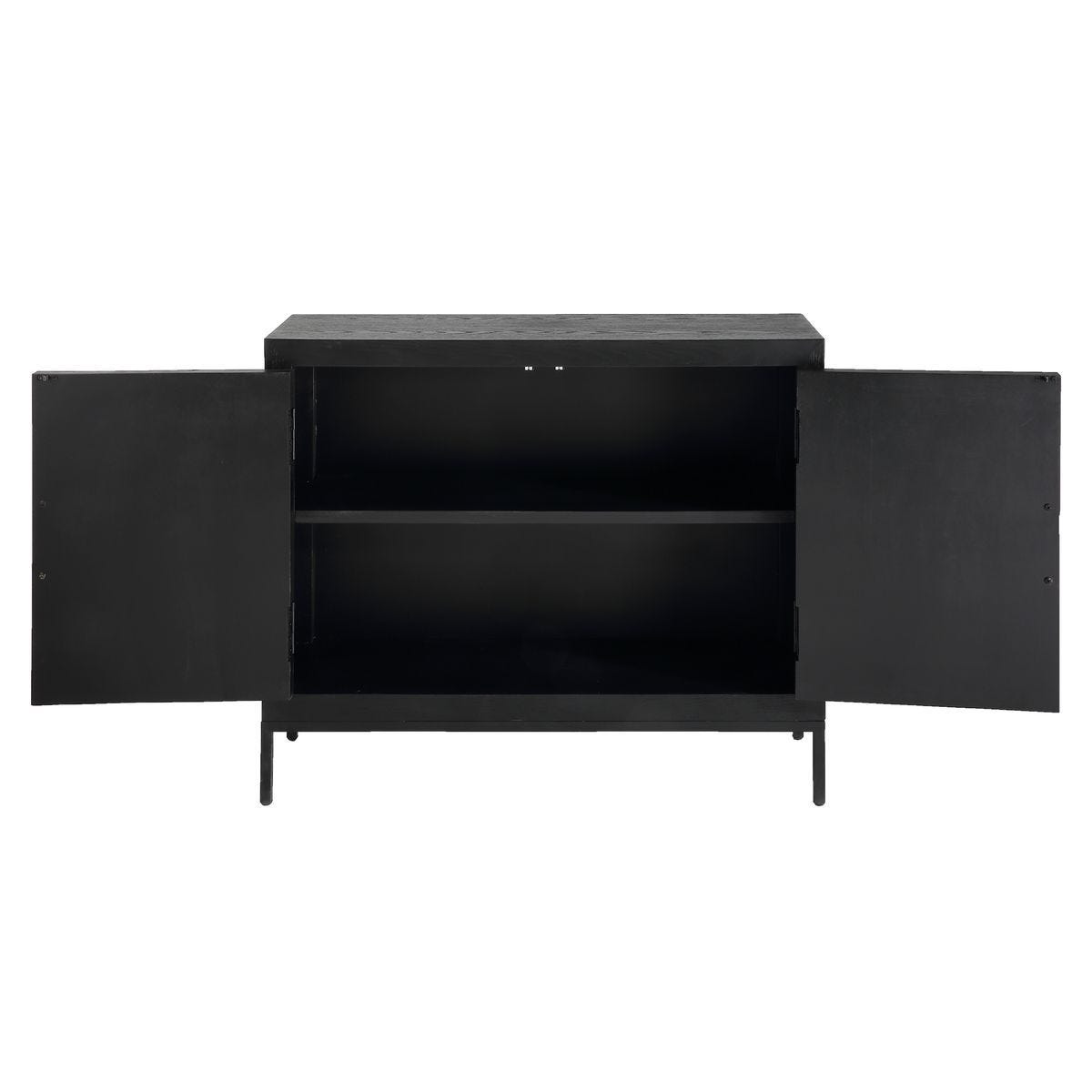 Front Range 2 Door Cabinet, Black – Furniture by Uttermost | Sutter & Vale