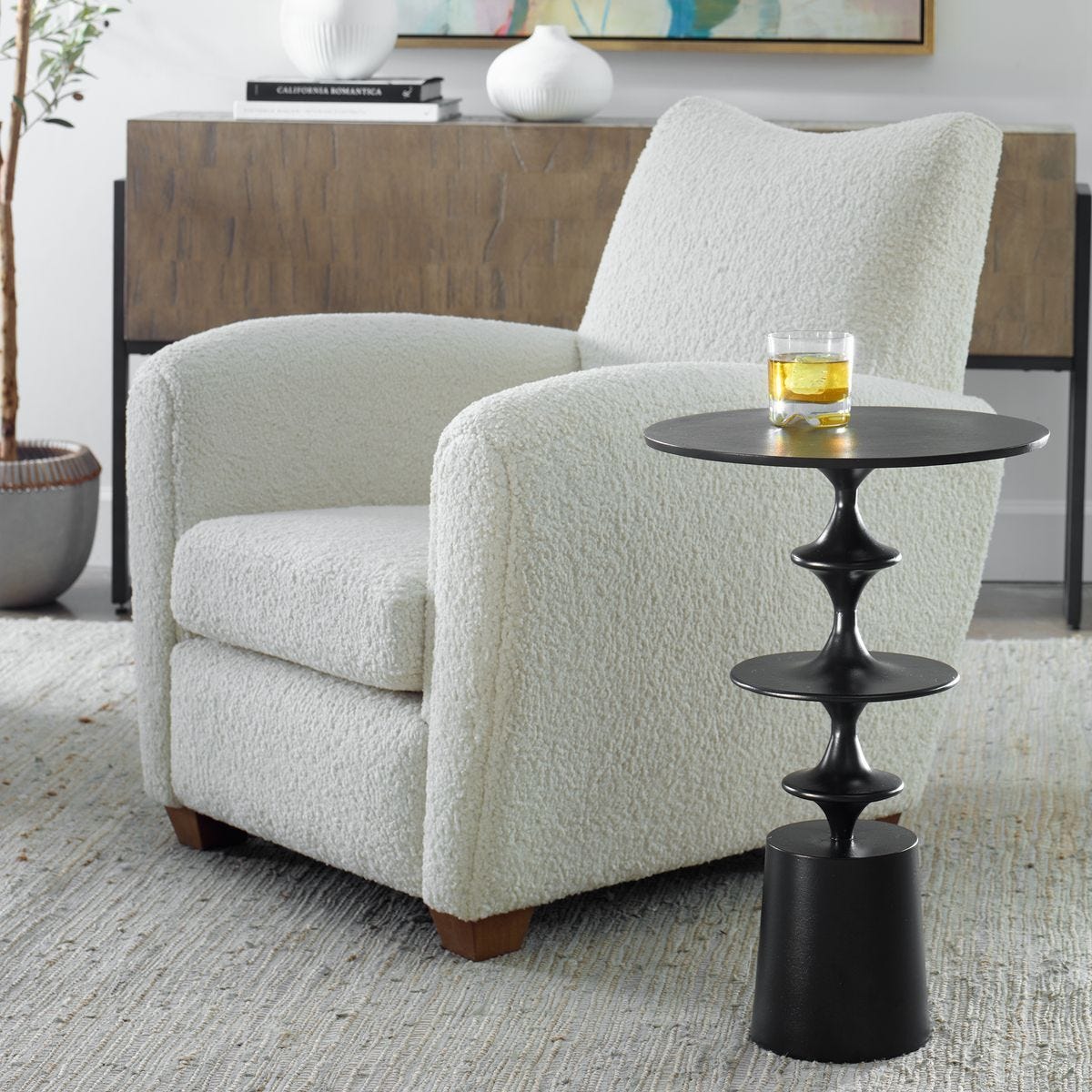 Flight Accent Table, Black – Furniture by Uttermost | Sutter & Vale
