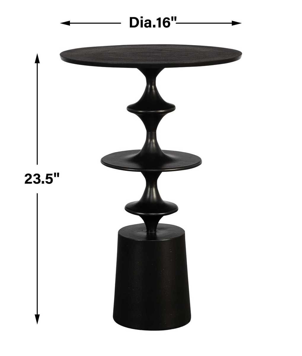Flight Accent Table, Black – Furniture by Uttermost | Sutter & Vale