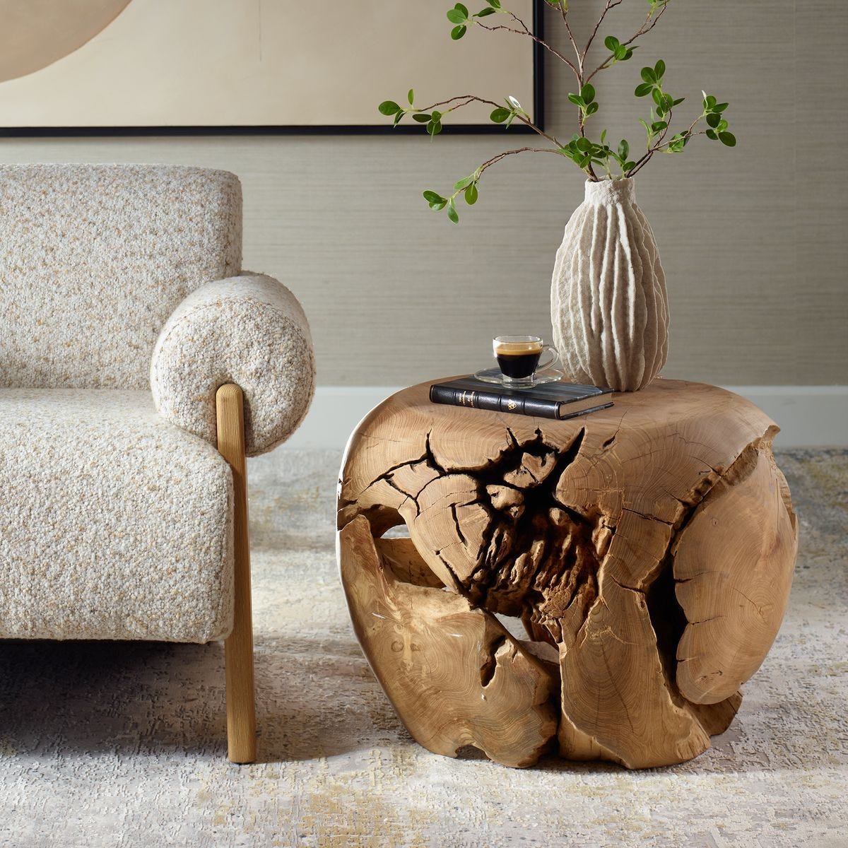 Sola Side Table, Bleached – Furniture by Uttermost | Sutter & Vale