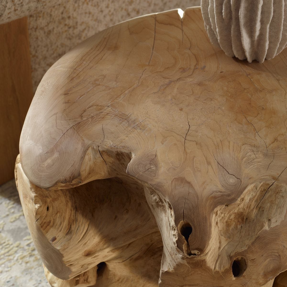 Sola Side Table, Bleached by Uttermost