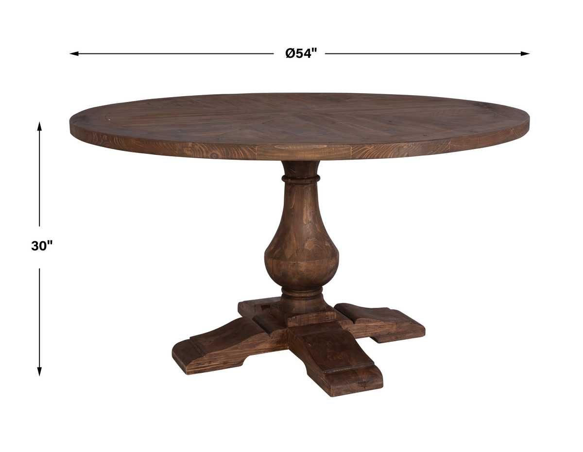 Stratford Round Dining Table, 2 Cartons – Furniture by Uttermost | Sutter & Vale
