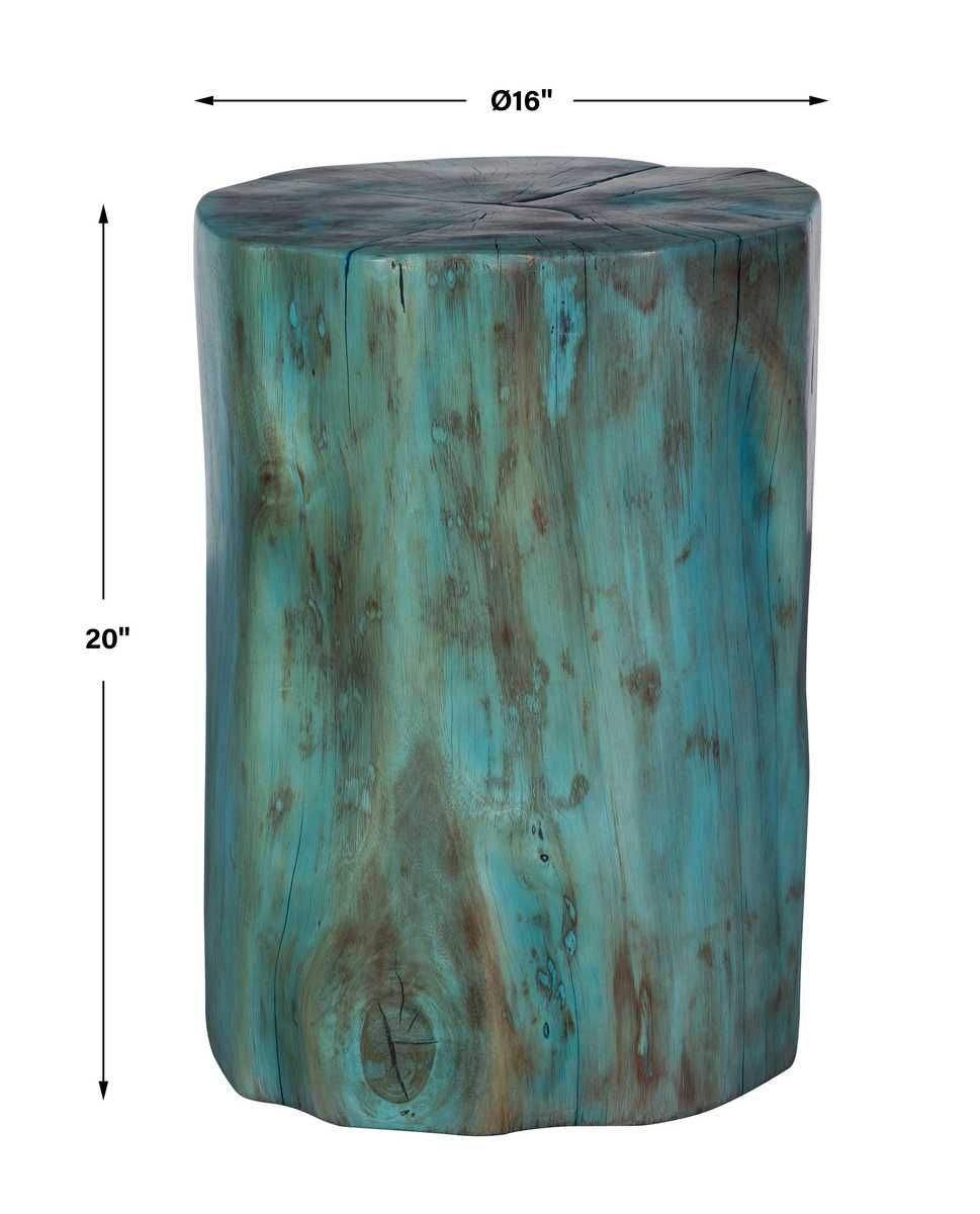 Habitat Accent Stool, Blue – Furniture by Uttermost | Sutter & Vale