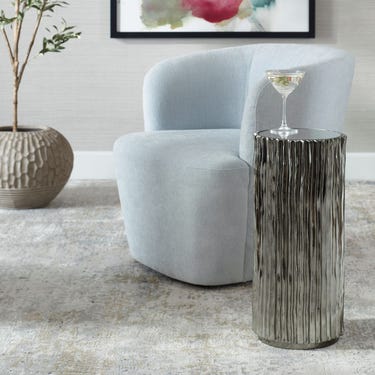 Echo Drink Table, Nickel
