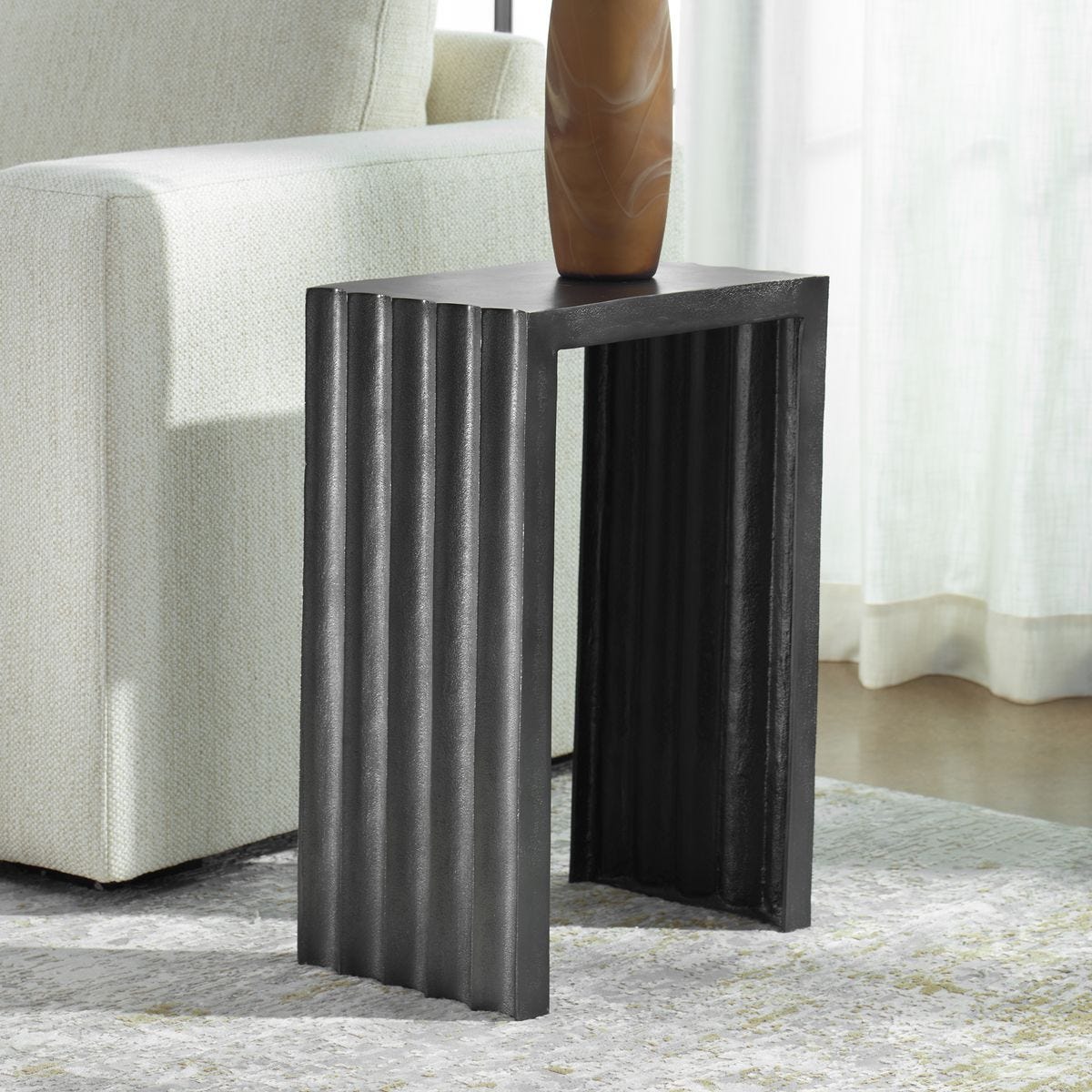 In The Groove Indoor-Outdoor Accent Table – Furniture by Uttermost | Sutter & Vale