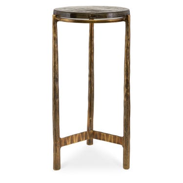 Eternity Outdoor Accent Table, Brass
