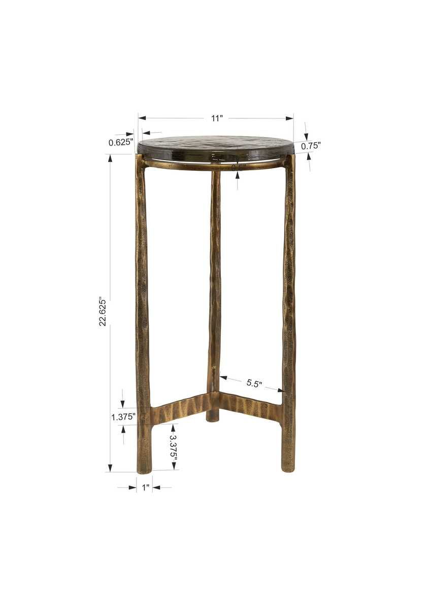 Eternity Outdoor Accent Table, Brass – Furniture by Uttermost | Sutter & Vale
