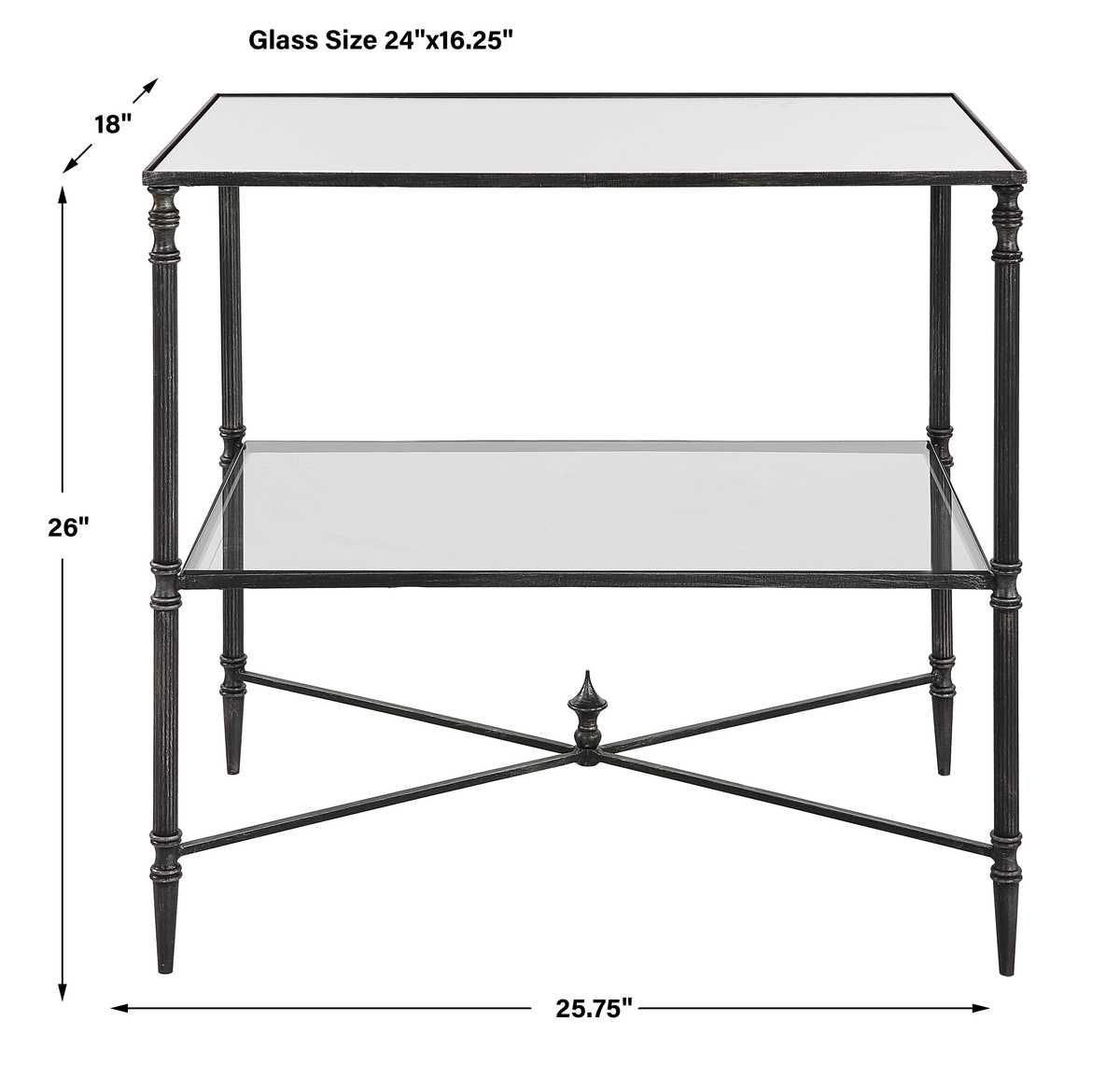 Henzler Lamp Table, Steel – Furniture by Uttermost | Sutter & Vale
