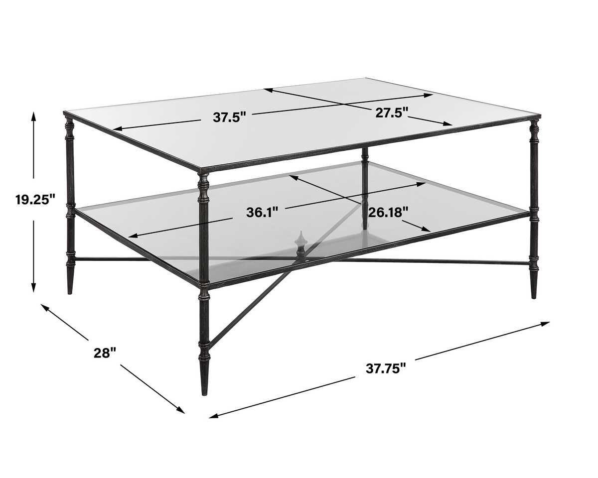 Henzler Coffee Table, Steel – Furniture by Uttermost | Sutter & Vale