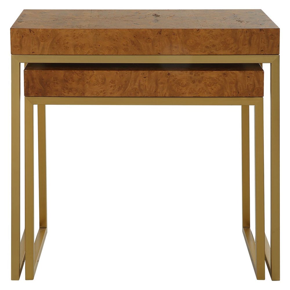 Burl-esque Nesting Tables, S/2